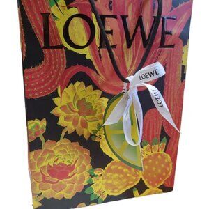 LOEWE Designer Medium Cactus Paper Gift Bag Shopping Tote-Ribbon/Card Authentic